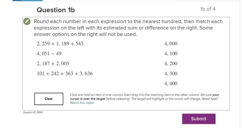 Round each number in each expression to the nearest hundred, then match each expression-example-1