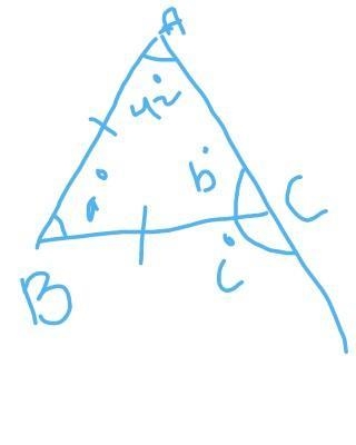 Find the unknown sizes of angles the given figure . ​-example-1