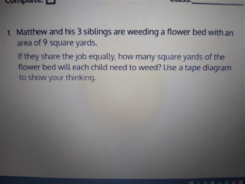 Matthew and history siblings reading a flower bed with an area of nine square yards-example-1