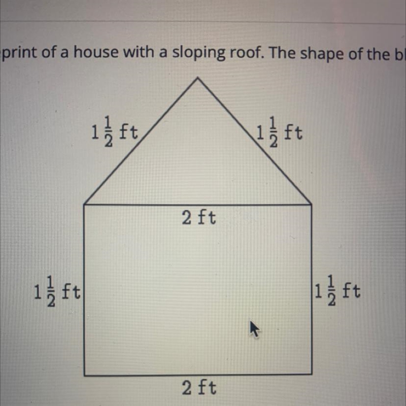 What is the perimeter of the blueprint of the house?-example-1