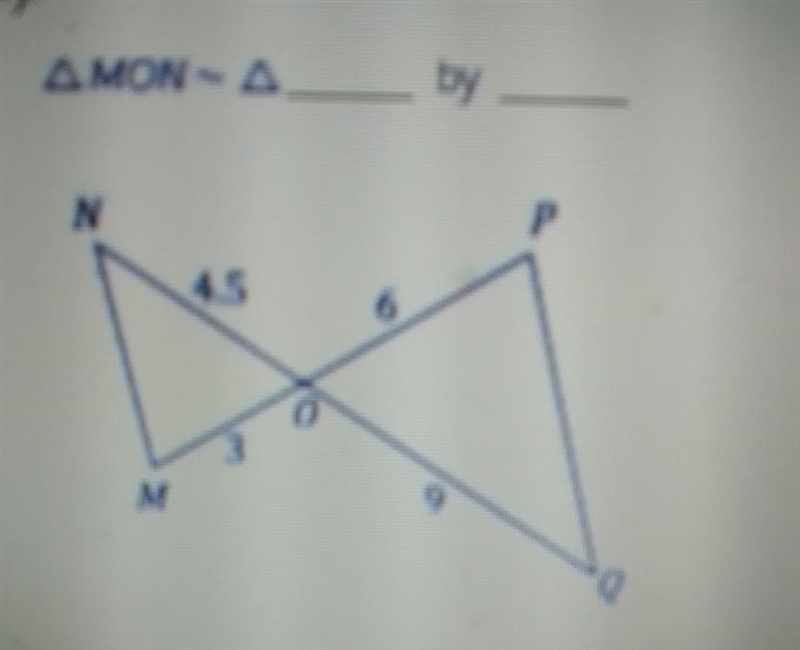 what are the related by SSSSASOR AAdetermine whether the two triangles are similar-example-1