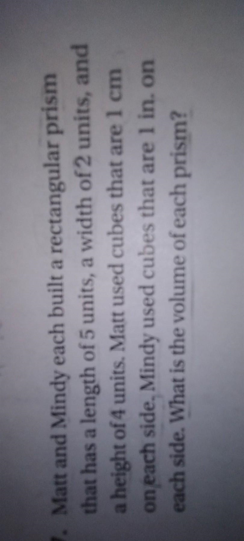 Matt and Mindy each built a rectangular prism that has a length of 5 units, a width-example-1