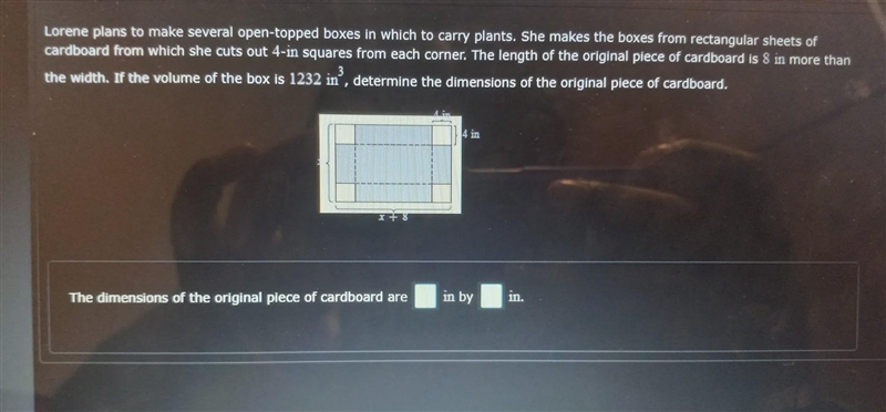 Lorene plans to make several open-topped boxes in which to carry plants. She makes-example-1