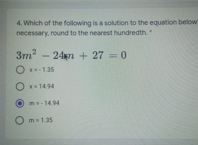 Which of the following is a solution to the equation-example-1