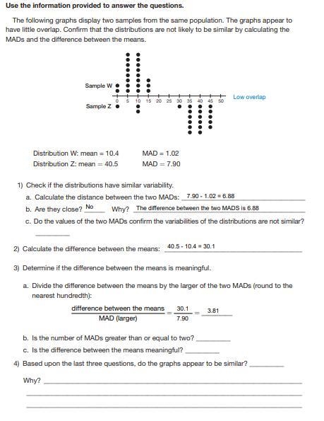 I'm learning about Samples With the Mean Absolute Deviation but I have been having-example-1