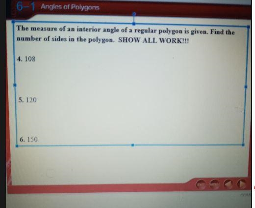 the measure of an interior angle of a regular polygon is given find the number of-example-1