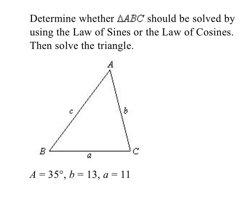 Law of Sines; B ≈ 42.7°, C ≈ 102.3°, c ≈ 18.7Law of Sines; B ≈ 102.3°, C ≈ 42.7°, c-example-1