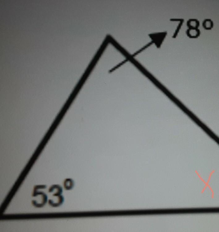 Find the measure for the indicated angle?X is an exterior angle X=_______-example-1