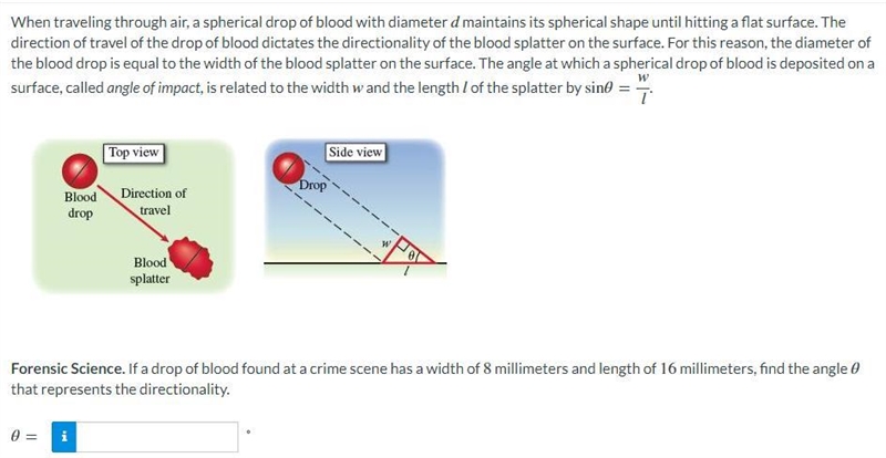 When traveling through air, a spherical drop of blood with diameter d maintains its-example-1