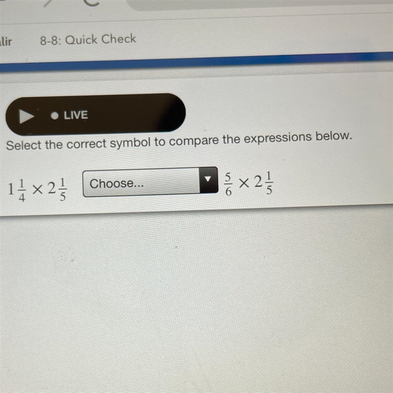 Select the correct symbol to compare the expressions below. 14 x 2 Choose... x2-example-1