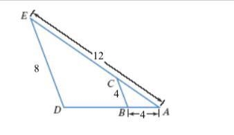 Triangle ABC and Triangle ADE are similar. Find the lenath of of side DA-example-1