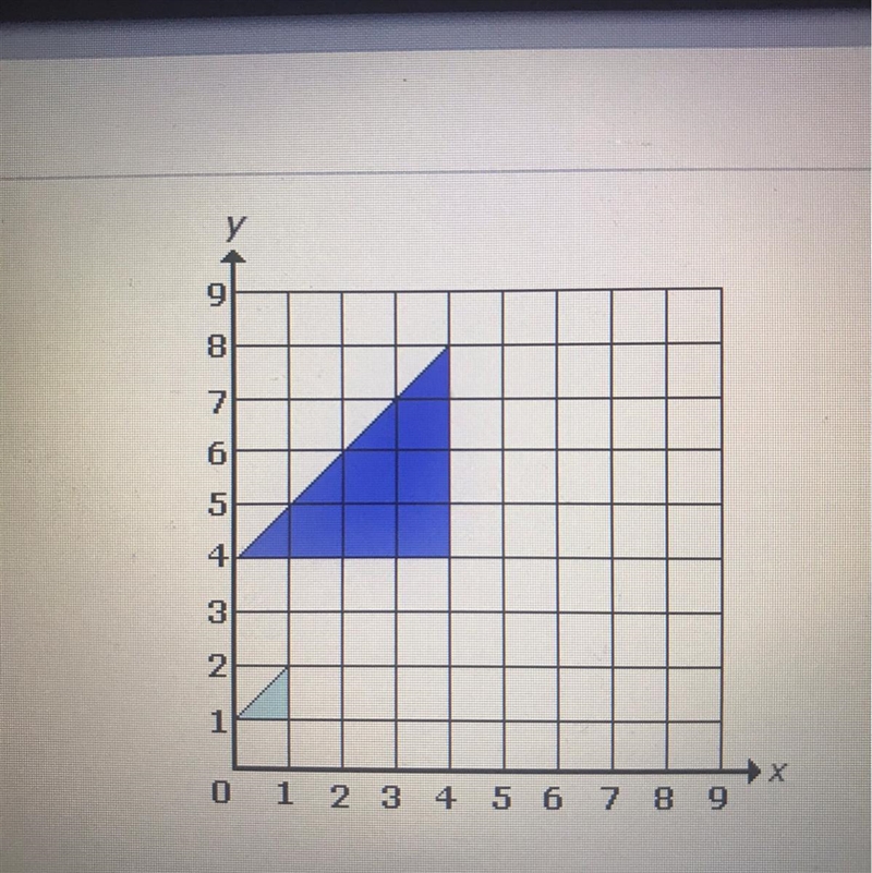 In the dilation shown above, the dark-colored figure represents the original image-example-1