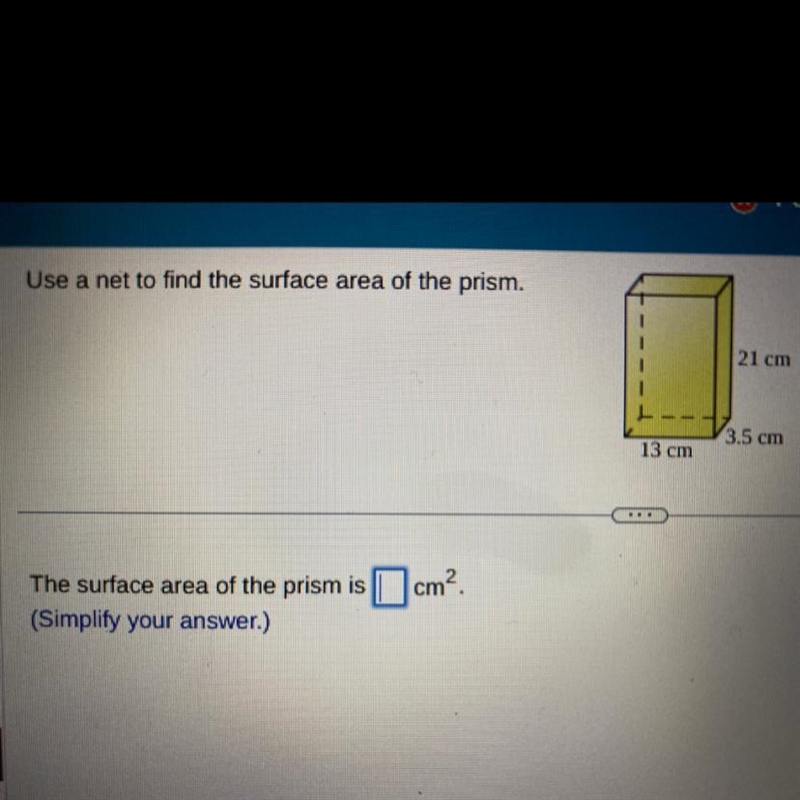 Use a net to find the surface area of the prism-example-1