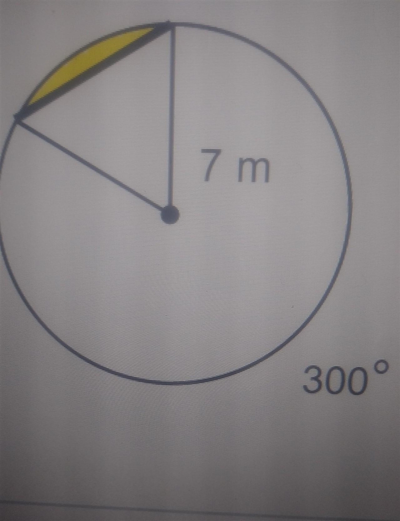 Find the area of the shaded segment of the circle . The area of the shaded segment-example-1