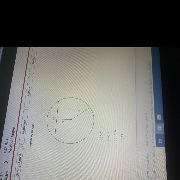 Find the value of x. If necessary, round your answer to the nearest tenth. The figure-example-1