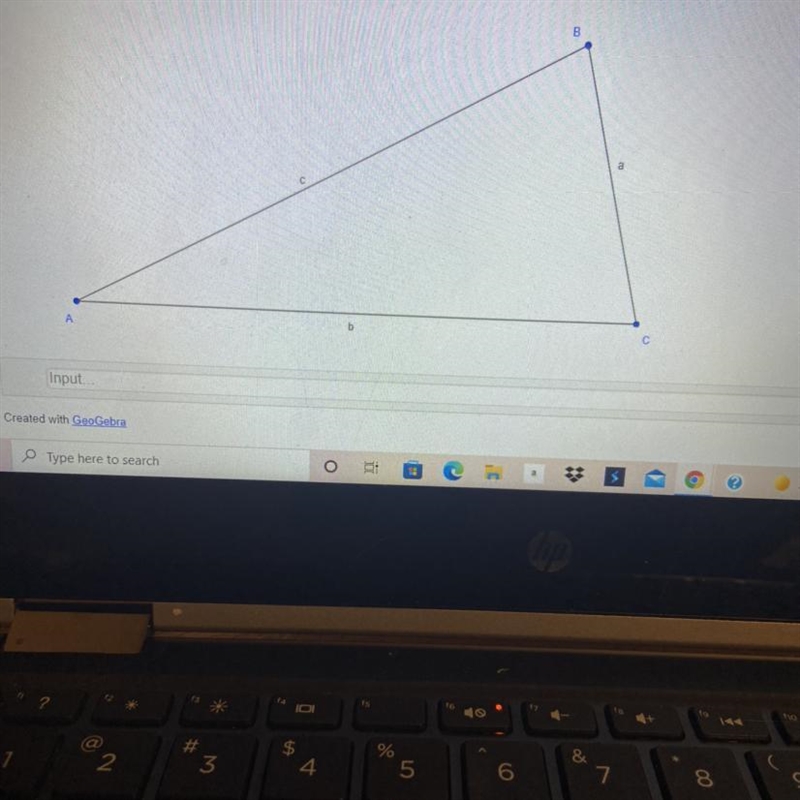 Draw a line through point B that is perpendicular to line AC label the intersection-example-1