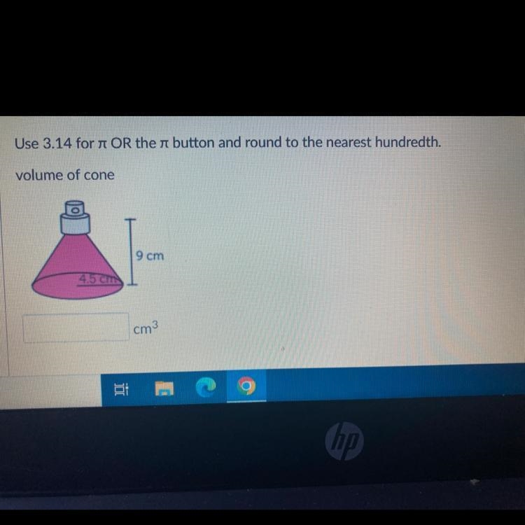 Use 3.14 for pi or the pi button and round to the nearest hundredth. The volume of-example-1