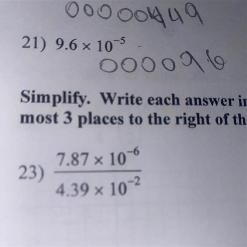 Evaluate the problem and then put solution into scientific notation-example-1