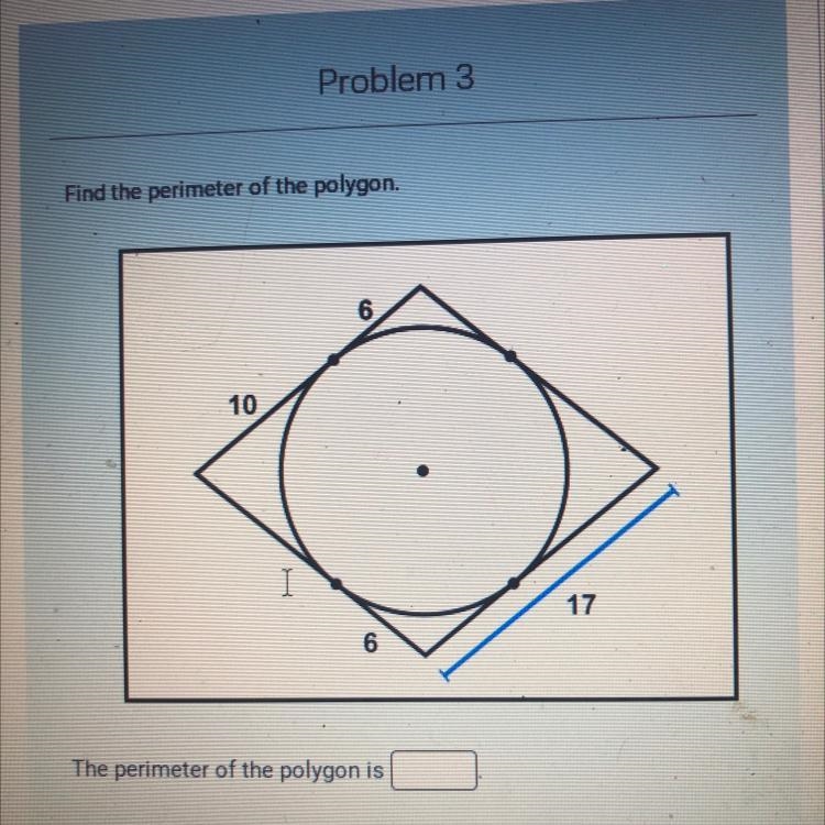 Read the image for instructions This is a circumscribed polygon-example-1