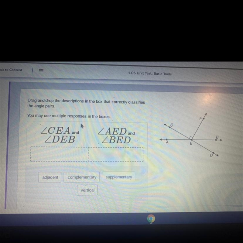 I’m not sure how to solve this problem, it talks about angle pairs and I’m new to-example-1