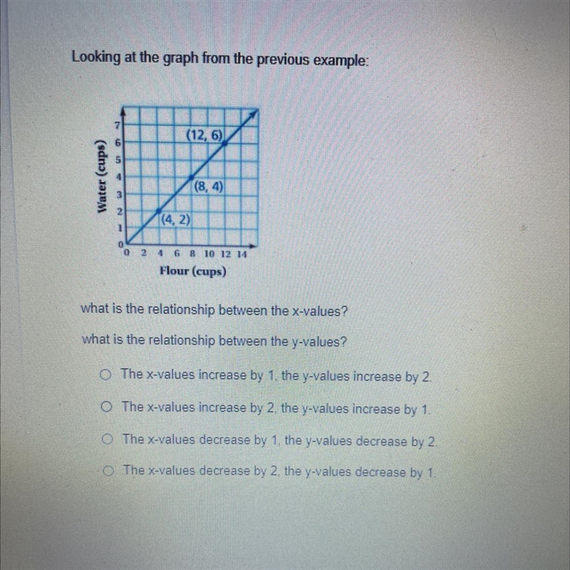 What is the relationship between the x-values?what is the relationship between the-example-1