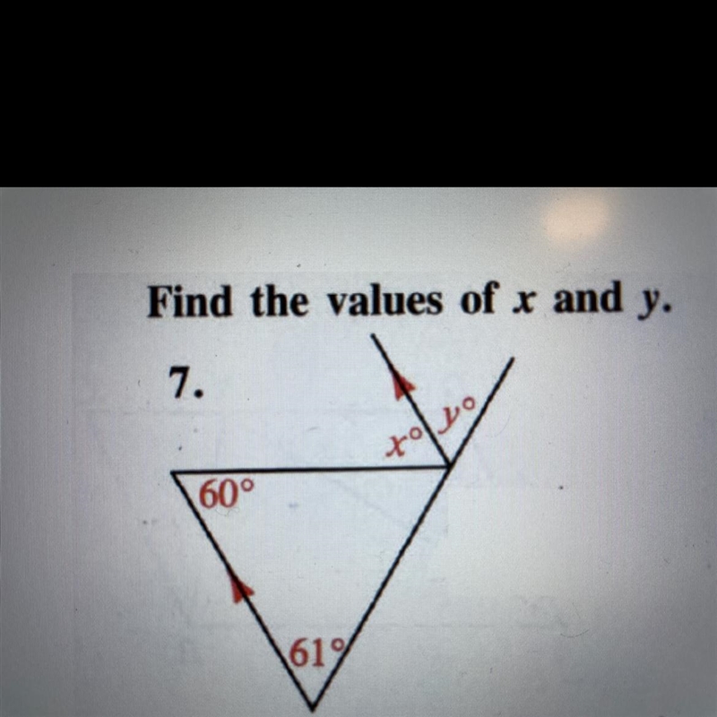 Find the values of x and y. PLEASE HELP ME I DONT GET THIS-example-1