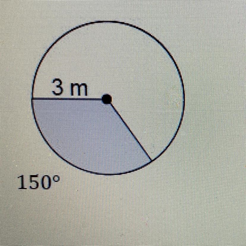 What is the area of the sector? Type pi in the calculator and round your answer to-example-1