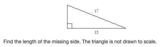 Find the length of the missing side. The triangle is not drawn to scale. (image attached-example-1