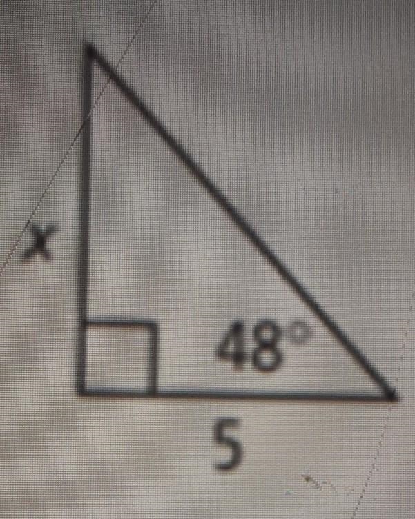 Find value of x. Round the length to the nearest tenth and angle measures to the nearest-example-1