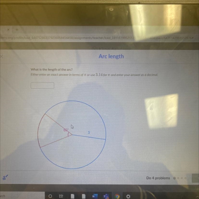 What is the length of the arc ? ( Precalc )-example-1