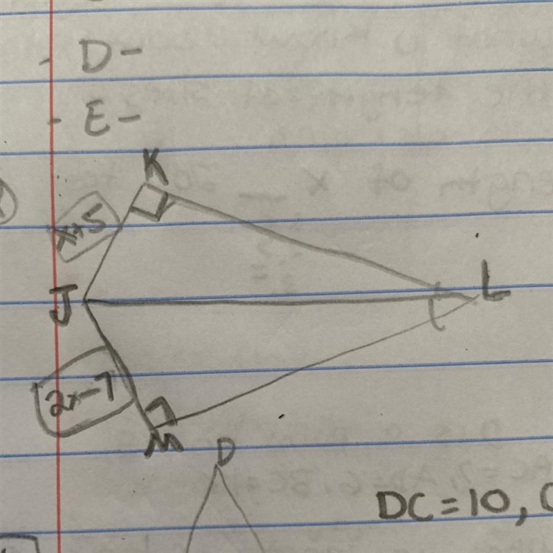 What is the value of X?What is the length of JK?-example-1