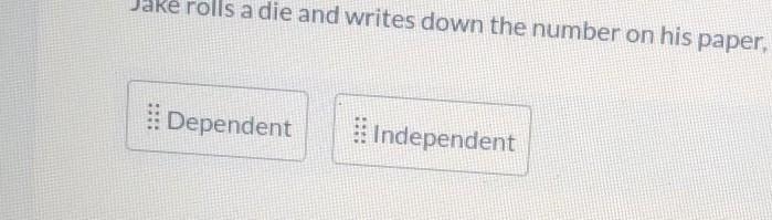 Jake Rolls a die and write down the number on his paper then he rolls it again-example-1
