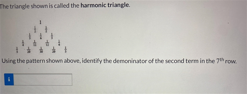 11/1231/10Using the pattern shown above, identify the demoninator of the second term-example-1