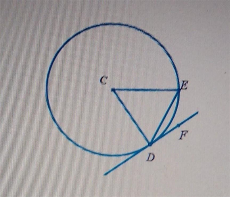 The circle below has center C. Suppose that m-example-1