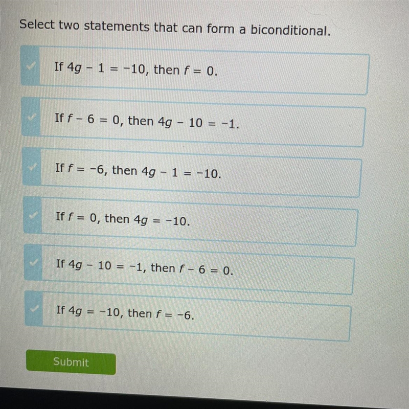 PLEASE HELP!!! i under stand how bioconditional statements work but i don’t understand-example-1