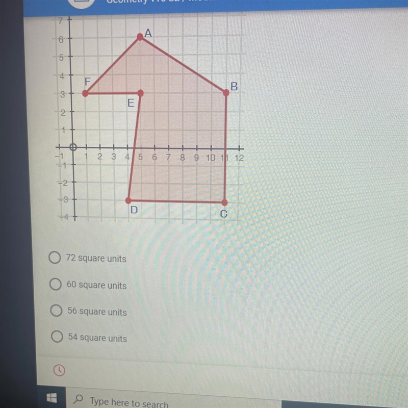 Find the area of the following shape. (8 points) what is the answer?-example-1