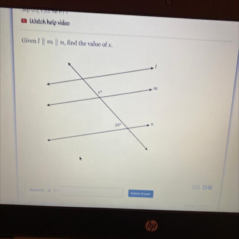 Given || m m || n, find the value of x.-example-1