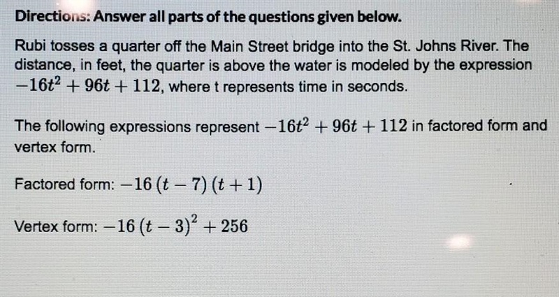 1) how long does it takes the quarter to reach it's maximum height?2)how much time-example-1