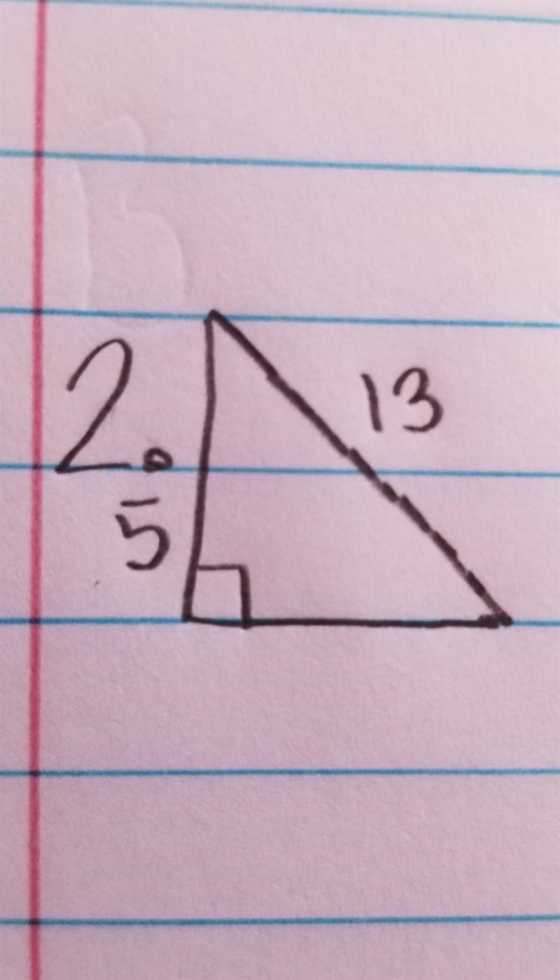 Please help me on thisuse pythagoras' theorem to find the third side-example-1