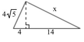 Find the value of X (Simplify your answer. Type an exact answer, using radicals as-example-1