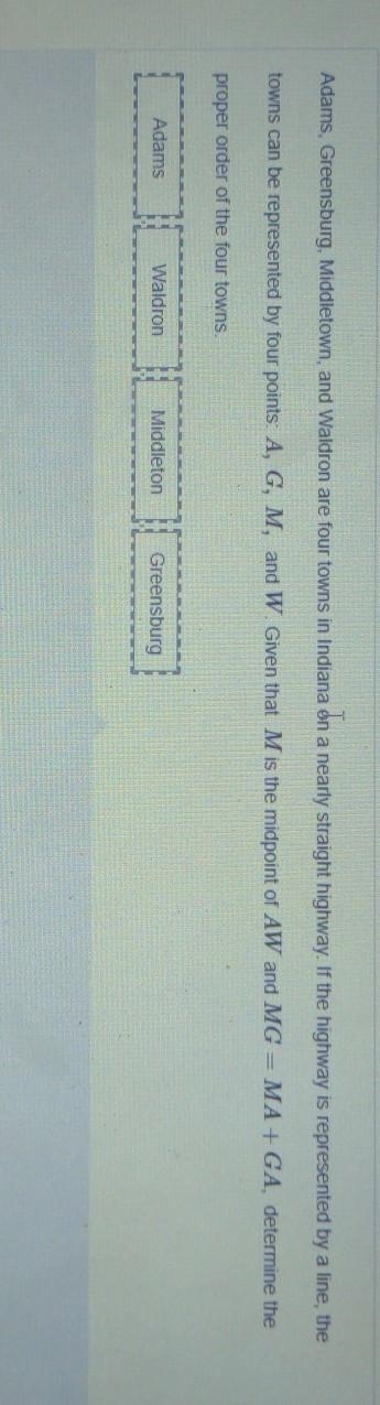 How do I determine the proper order of the 4 town's-example-1