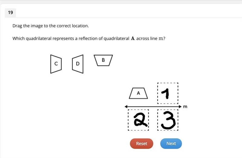 Drag the image to the correct location.(please say B to 1 like thaat)-example-1