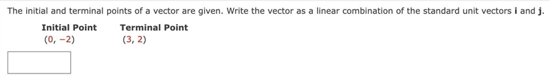 The initial and terminal points of a vector are given. Write the vector as a linear-example-1