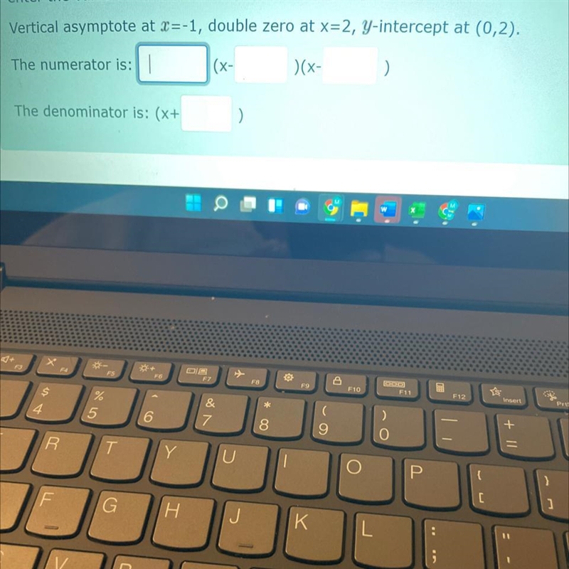 Use a given information to create equation for the rational function. The function-example-1