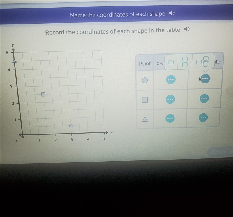 Please help. on zearn find the coordinates of each shape​-example-1