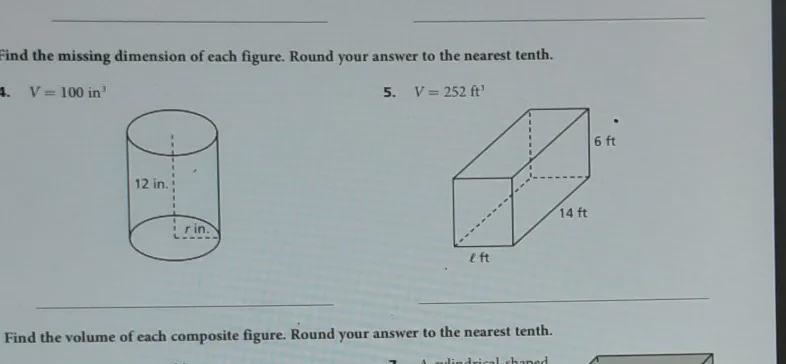 6 cm Find the missing dimension of each figure. Round your answer to the nearest tenth-example-1