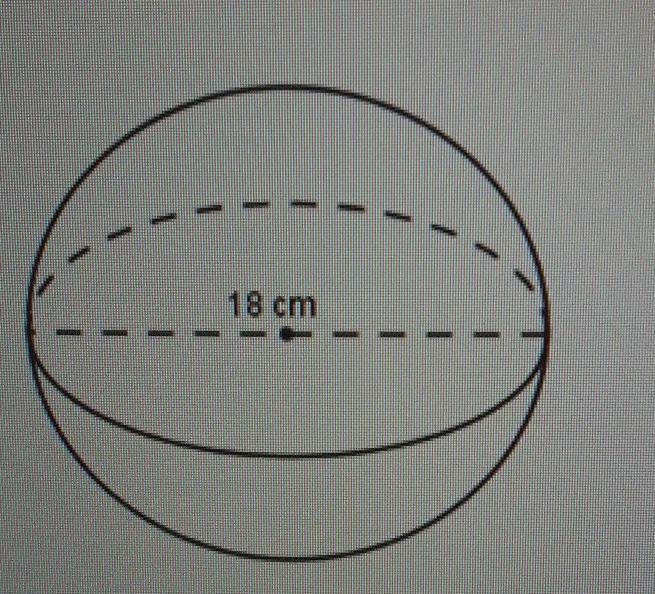 what is the value of the sphere? Round the answer to the nearest cubic unit.A.3,054cm-example-1