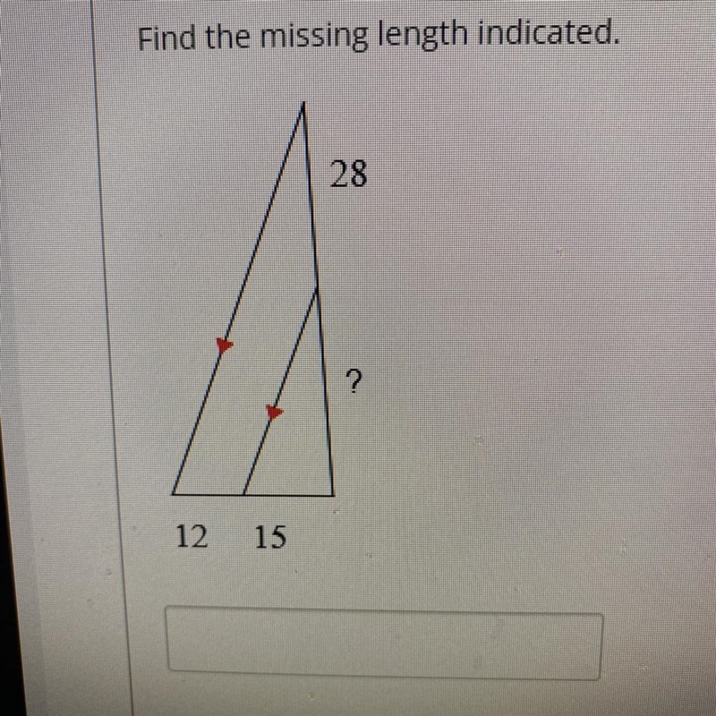 !!PLEASE HURRY!! Find the missing length indicated.-example-1