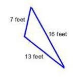 Calculate the perimeter of the triangle shownA) 36 feetB) 29 feetC) 23 feetD) 20 feet-example-1