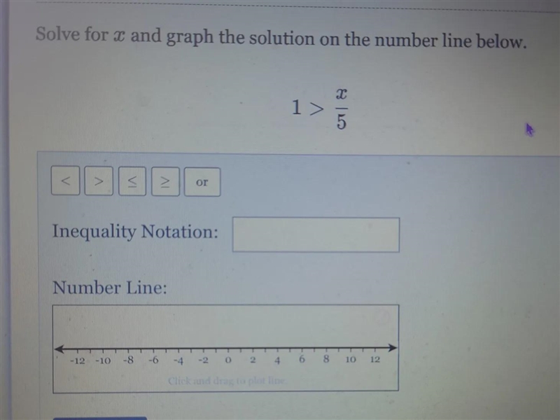 Solve x, and graph solution from number line, 10th grade homework-example-1